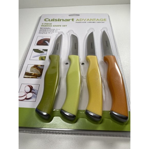 Cusiniart Advantage Pairing Knife Set New Kitchen Knives, Orange, Green, Yellow - Picture 5 of 6